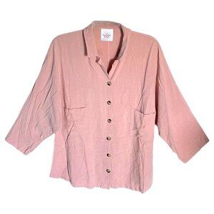 The Lullaby Club Pink Button Up Shirt Size XS - 47705